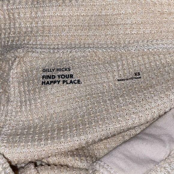 Gilly Hicks Women's Cream Waffle Knit Elastic Waist Jogger Pants Size XS NWT - Picture 9 of 11